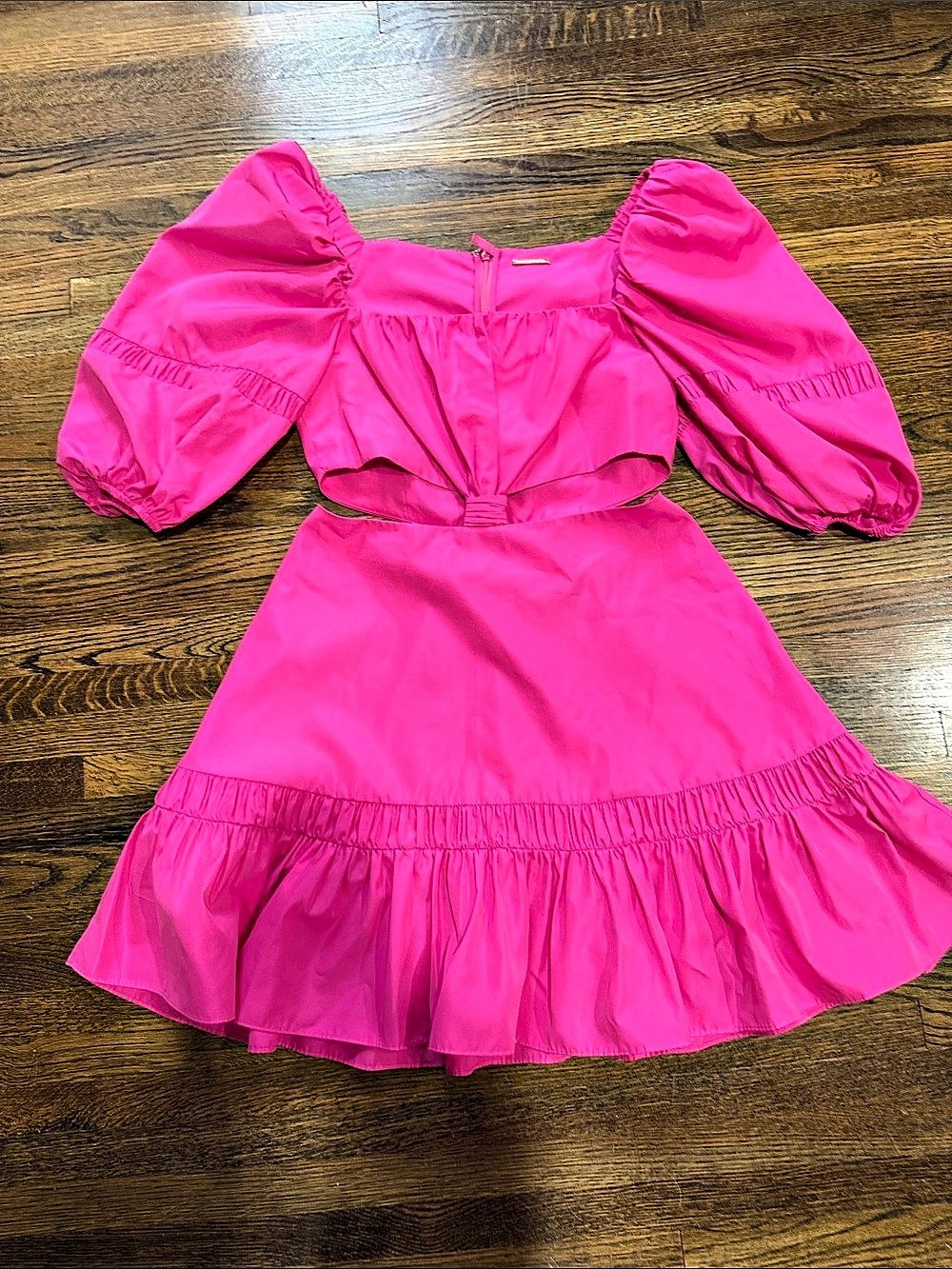 Alexis Pink Puff Sleeve Mini Dress